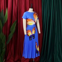 Women's Elegant Butterfly Cotton Blend Polyester Printing Skirt Sets main image 2