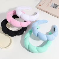 Women's Lady Solid Color Sponge Knit Rib-knit Hair Band main image 2