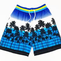Men's Beach Casual Coconut Tree Shorts Straight Pants sku image 13