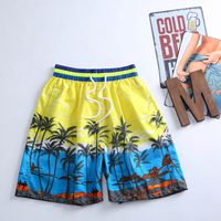 Men's Beach Casual Coconut Tree Shorts Straight Pants sku image 1