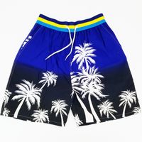 Men's Beach Casual Coconut Tree Shorts Straight Pants sku image 7