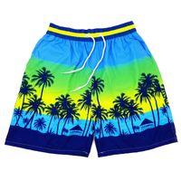 Men's Beach Casual Coconut Tree Shorts Straight Pants sku image 18