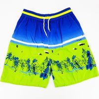 Men's Beach Casual Coconut Tree Shorts Straight Pants sku image 9