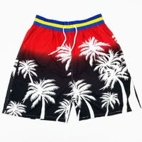 Men's Beach Casual Coconut Tree Shorts Straight Pants sku image 16