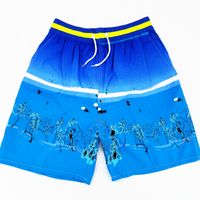 Men's Beach Casual Coconut Tree Shorts Straight Pants sku image 14