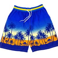 Men's Beach Casual Coconut Tree Shorts Straight Pants sku image 21