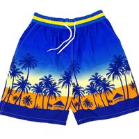 Hombres Playa Casual Árbol De Coco Pantalones Cortos Pantalones Rectos sku image 21