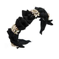 Fashion Solid Color Cloth Satin Inlay Rhinestones Hair Band 1 Piece main image 2