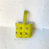Kid's Spring Pu Leather Solid Color Fashion Bucket String Handbag sku image 1