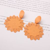 1 Pair Fashion Solid Color Flower Alloy Plating Women's Chandelier Earrings main image 3