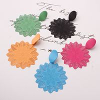 1 Pair Fashion Solid Color Flower Alloy Plating Women's Chandelier Earrings main image 1