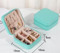 Simple Style Solid Color Leather Jewelry Boxes sku image 27