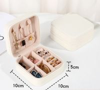 Simple Style Solid Color Leather Jewelry Boxes sku image 28