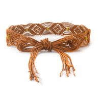 Ethnic Style Stripe Bow Knot Wax Rope Women's Woven Belts 1 Piece sku image 1