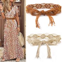 Ethnic Style Stripe Bow Knot Wax Rope Women's Woven Belts 1 Piece main image 1