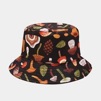 Women's Simple Style Flower Printing Flat Eaves Bucket Hat sku image 9