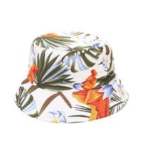Women's Simple Style Flower Printing Flat Eaves Bucket Hat sku image 18