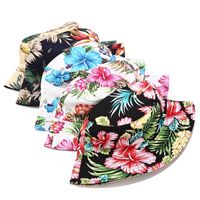 Women's Simple Style Flower Printing Flat Eaves Bucket Hat main image 4