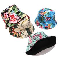 Women's Simple Style Flower Printing Flat Eaves Bucket Hat main image 1