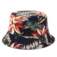 Women's Simple Style Flower Printing Flat Eaves Bucket Hat sku image 1