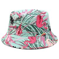 Women's Simple Style Flower Printing Flat Eaves Bucket Hat sku image 6