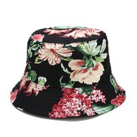 Women's Simple Style Flower Printing Flat Eaves Bucket Hat sku image 10
