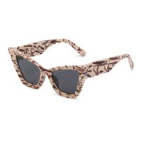 Hip-hop Color Block Leopard Pc Cat Eye Full Frame Women's Sunglasses sku image 6