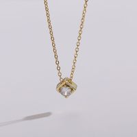 1 Piece Fashion Classic Style Commute Square Copper Plating Copper Zircon Necklace main image 8