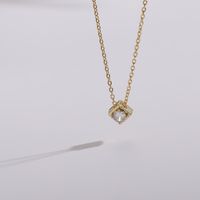 1 Piece Fashion Classic Style Commute Square Copper Plating Copper Zircon Necklace main image 5