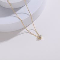 1 Piece Fashion Classic Style Commute Square Copper Plating Copper Zircon Necklace main image 3