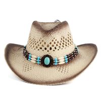 Women's Fashion Solid Color Chain Big Eaves Sun Hat Straw Hat main image 4