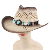 Women's Fashion Solid Color Chain Big Eaves Sun Hat Straw Hat main image 6