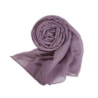 Femmes De Base Dame Style Simple Couleur Unie Voile Coton Lin Foulards main image 4