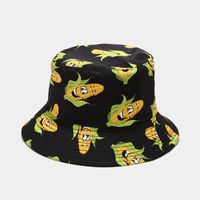 Sombrero De Cubo De Aleros Anchos Con Estampado De Verduras A La Moda Para Mujer sku image 4