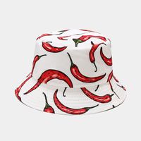 Sombrero De Cubo De Aleros Anchos Con Estampado De Verduras A La Moda Para Mujer sku image 9