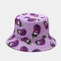Sombrero De Cubo De Aleros Anchos Con Estampado De Verduras A La Moda Para Mujer sku image 3