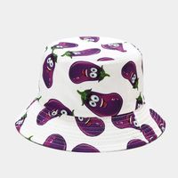 Sombrero De Cubo De Aleros Anchos Con Estampado De Verduras A La Moda Para Mujer sku image 2