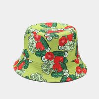 Sombrero De Cubo De Aleros Anchos Con Estampado De Verduras A La Moda Para Mujer sku image 24