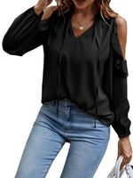 Women's Shirt Long Sleeve Blouses Fashion Color Block main image 5