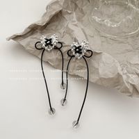 Ig Style Simple Style Heart Shape Alloy Glass Wax Line Plating Women's Drop Earrings Ear Clips main image 2