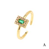 Fashion Geometric Copper Plating Zircon Open Ring main image 3