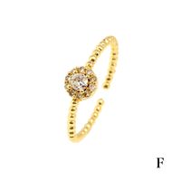 Fashion Geometric Copper Plating Zircon Open Ring sku image 1