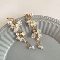 1 Paar Mode Bogenknoten Legierung Glas Perlen Überzug Frau Ohrclips Ohrringe sku image 14