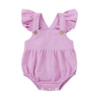 Fashion Solid Color Cotton Baby Rompers main image 5