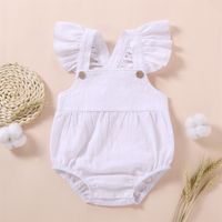 Fashion Solid Color Cotton Baby Rompers main image 3