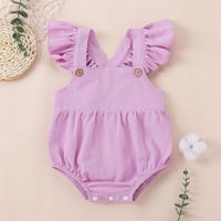 Fashion Solid Color Cotton Baby Rompers sku image 10