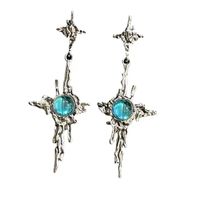 Fashion Water Droplets Alloy Inlay Artificial Gemstones Women's Earrings main image 4