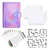 New Colorful Binder Laser Notebook Cash Budget Book sku image 13