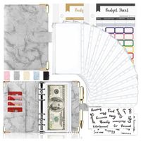 New Leather Binder Hand Ledger Marble Notebook main image 1