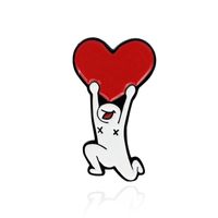 Cute Cartoon Character Heart Shape Alloy Unisex Brooches main image 5